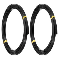18 Gauge 5mm Wide Flat Wire, 10Ft 2 Roll Bendable Flat Bezel Wire, Black