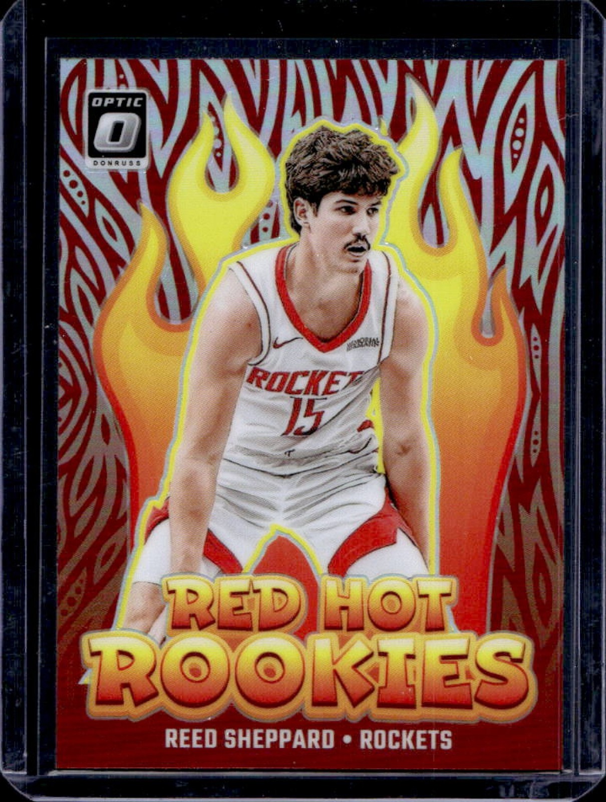 2024-25 Donruss Optic Reed Sheppard Red Hot Rookies Holo RC #3 Rockets
