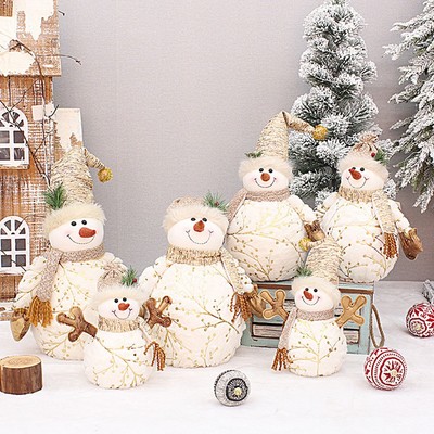 Weihnachtspuppe Schneemannpuppe Anzeige Heim Niedlich Party Pelzer Spitzer Hut