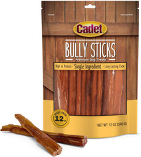 Bully Sticks for Small Dogs All-Natural Beef Pizzle, High Protein, Low Fat, Lo