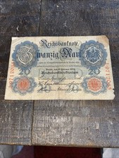 Allemagne GERMANY REICHSBANKNOTE BILLET 20 MARK 1914 P15 WEIMAR WWI