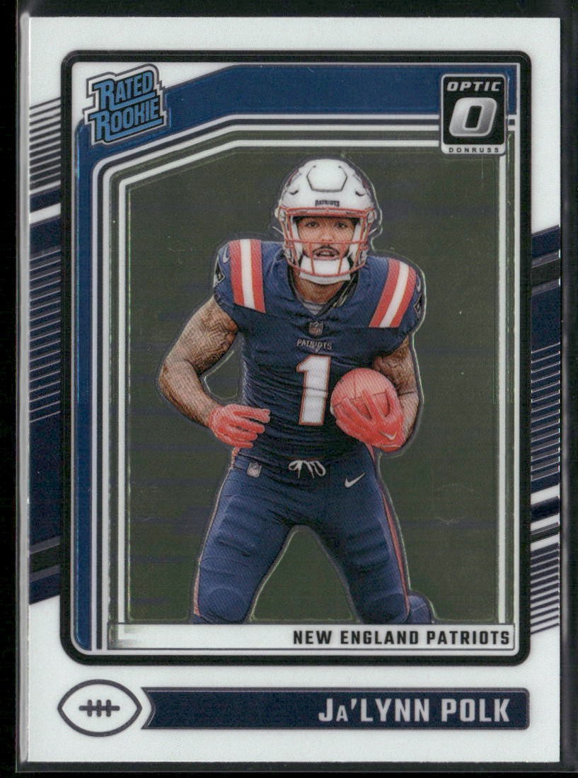 2024 Donruss Optic #240 Ja'Lynn Polk New England Patriots Rated Rookie RC