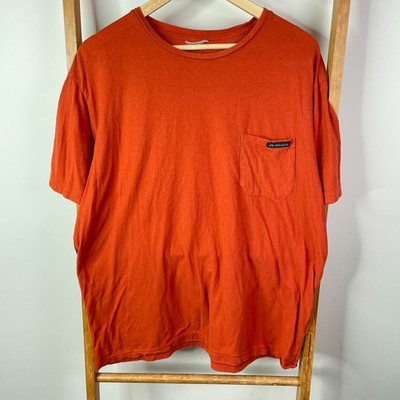 Kathmandu Shirt Mens Extra Large Orange Short Sleeve Crew Neck Pocket Casual