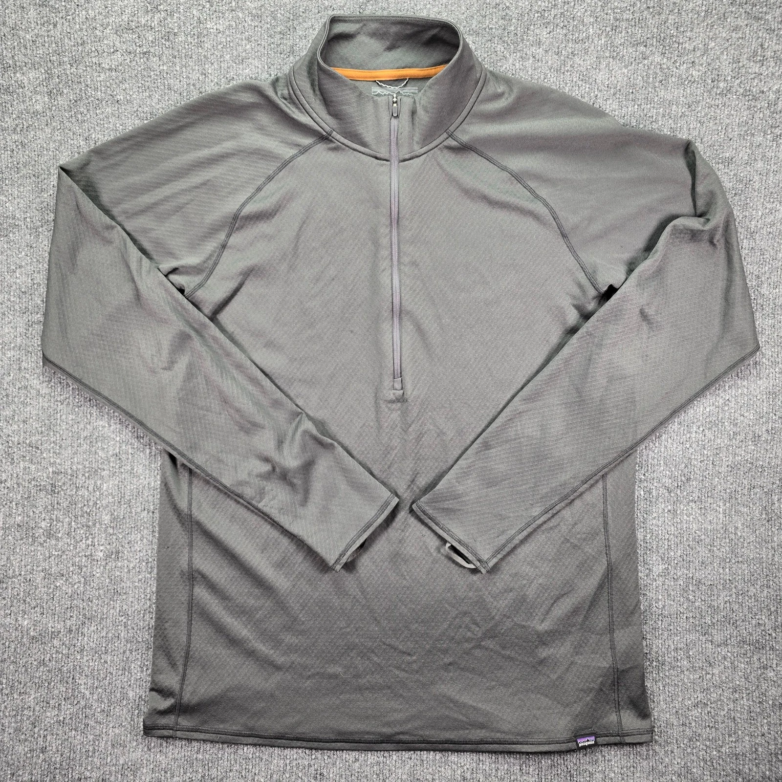 Patagonia Capilene Midweight Pullover Shirt Mens XL Gray Zip Neck Baselayer