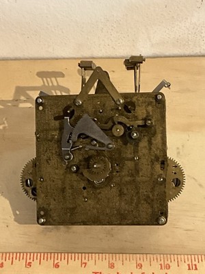 Antique Clock Movement- Three  Chain Drive