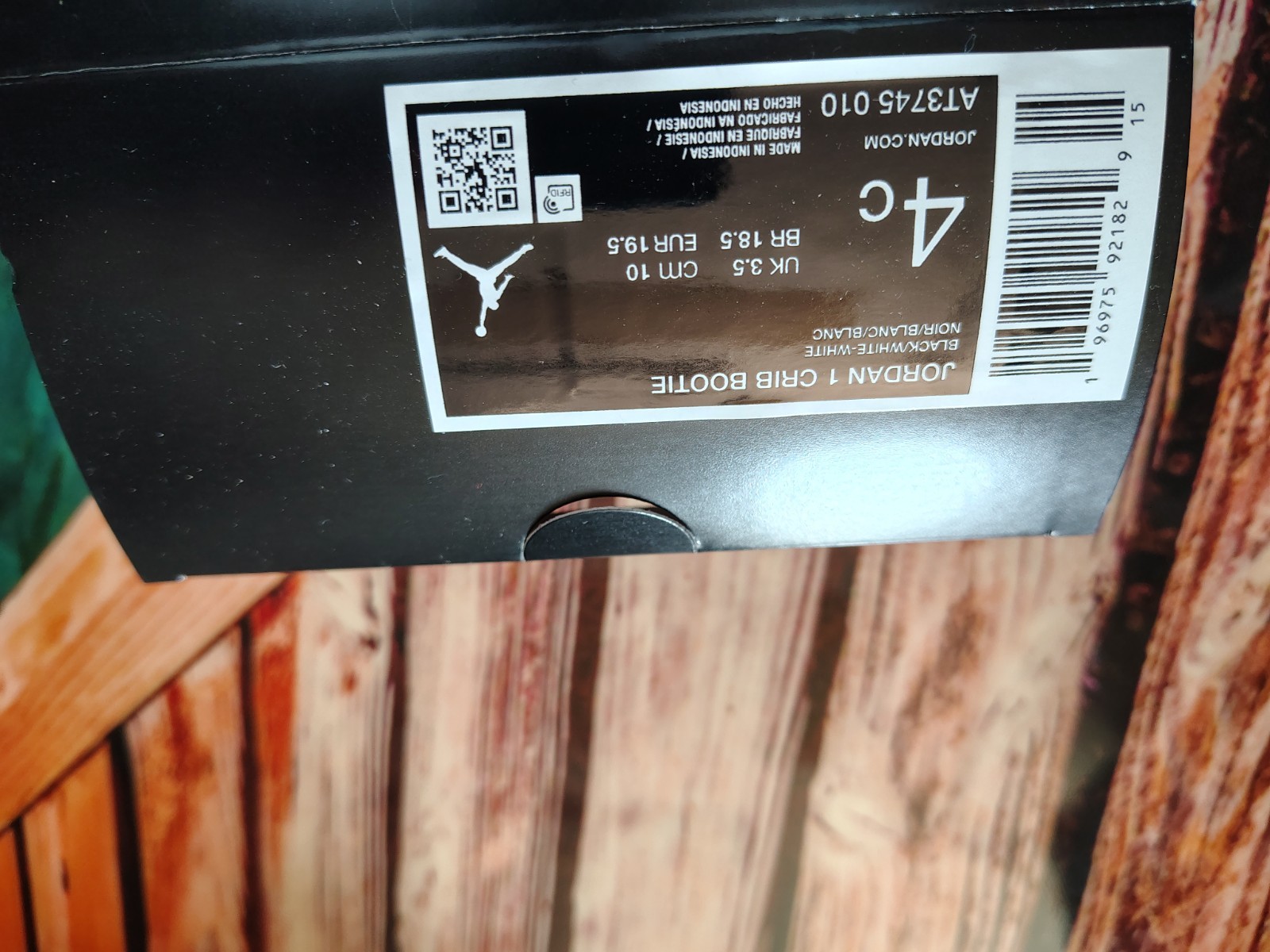 PONY Scarpe culla Nike Air Jordan 1 Retro High OG taglia 4C nero bianco 2.0 AT3745 010