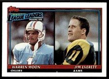1991 Topps Warren Moon/Jim Everett Houston Oilers/Los Angeles Rams #8