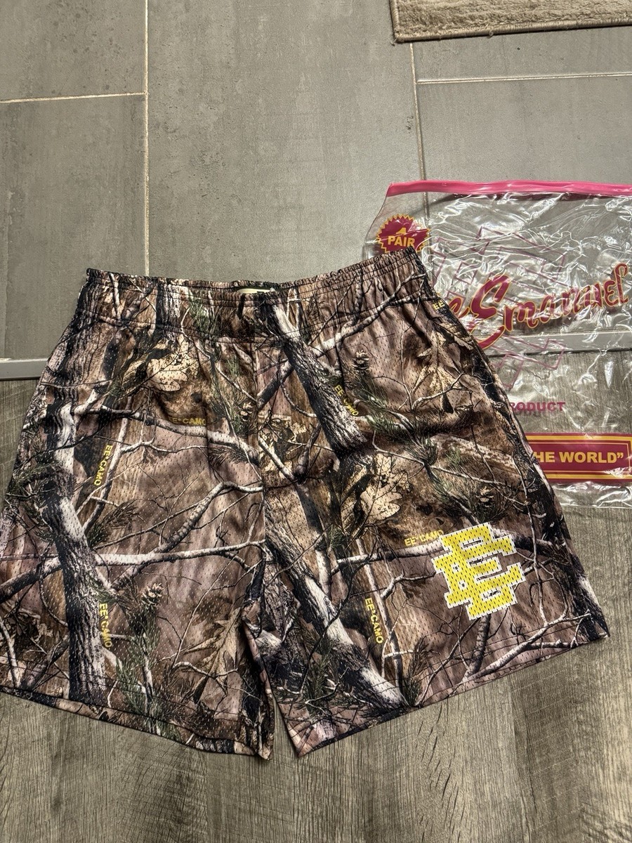Eric Emanuel リアルツリー NEW Eric Emanuel EE Basic Realtree Camo Shorts Size L