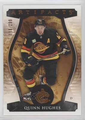 2023-24 Upper Deck Artifacts Stars Copper 118/299 Quinn Hughes #129 ht1
