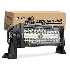 LED Light Bar 9.5" Triple Row Spot Flood Combo 64LEDs Lights 9" Lights