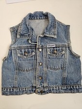 Vintage 90s Baby Guess Snap Front Jean Denim Vest Toddler Girl Size 2 3 Y2K KIDS