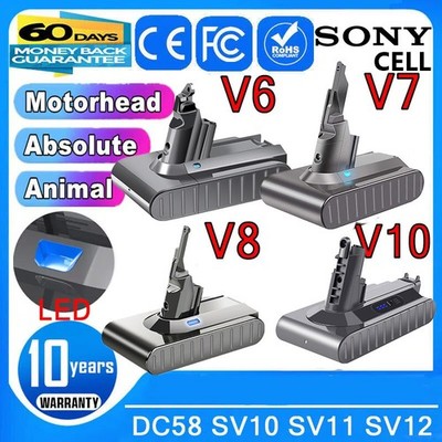 9000mAh Für Dyson V6 Akku V8 V7 V10 akku SV10 SV11 Animal Absolute Staubsauger Q