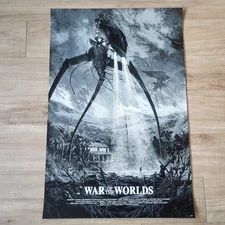 War of the Worlds by Killian Eng Limited Screenprint Mondo Like Poster (B&W)