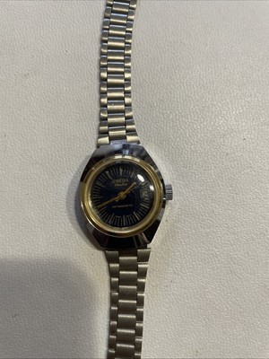 Vintage Sweda Elektra 1980 s Wind Up Analog Watch  ~ 26mm Face