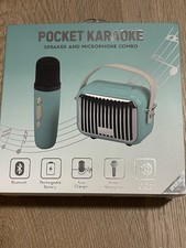 Portable Bluetooth Speaker with Microphone Set, Retro Speaker with Home Karaoke