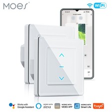 MOES WLAN Smart Rolladenschalter Jalousieschalter Zeitschaltuhr Alexa/Google App