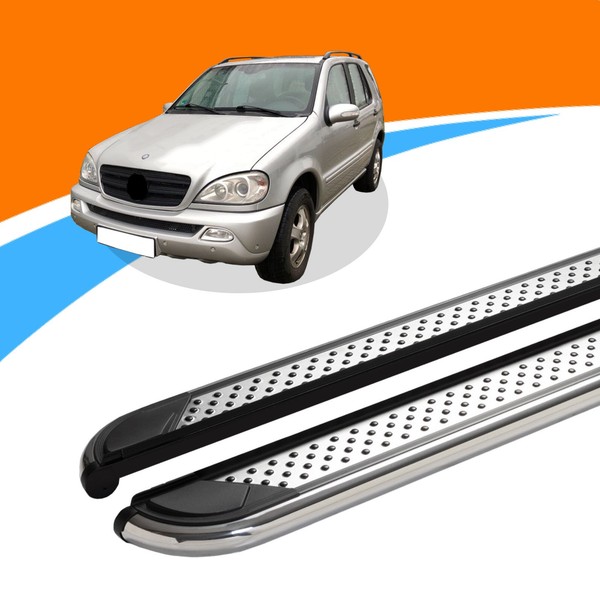 Trittbretter Passend FüR Mercedes Ml W163 Ab 02/1998-06/2005 Mydo Chrom Mit Abe-image
