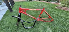 RALEIGH RED BURNER BMX MK1 FRAME forks and bars OLD RARE VINTAGE 1980