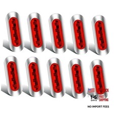 10PCS LED Side Marker Lights, 4-LED Universal Clearance Light 2 Red-new