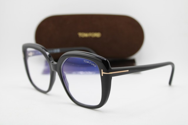 NEW TOM FORD TF 6043-B ECO 001 BLACK SILVER AUTHENTIC EYEGLASSES
