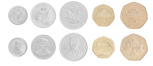 Haiti 5-50 Centimes & 1-5 Gourdes, 5 Pieces Set, 1997-2013, KM #152a-156, Mint