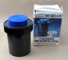 BESELER Universal Film Developing Tank  two 35mm 120 Film Reels - Mint- in Box 