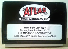 HO SCALE ATLAS EMD MP15DC BIRMINGHAM SOUTHERN #370 DCC & SOUND 10001027
