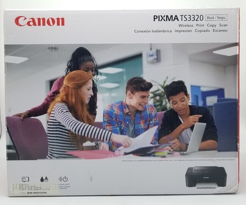 Canon Pixma TS3320 Wireless Printer Copy Scanner Black Works with Alexa New NIB - 第 2/11 張圖片