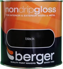 Berger Non Drip Gloss Black Paint 2.5L