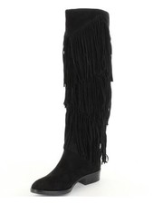 Sam Edelman Womens Pendra Fringe Western Blac...