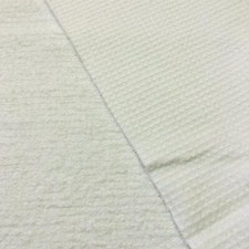 Luxus Baumwolle Terry Frottee Waffel Pique Stoff - Ecru