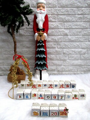  ADVENTSKALENDER-24-ADVENTSBOXEN-ZUM-BEFÜLLEN-+-1 KRONE ZUM AUFHÄNGEN-+-10m BAND