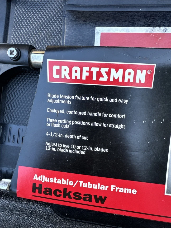 Sierra de calar con marco tubular ajustable Sears Craftsman NOS 36142 vintage Foto 3 de 4