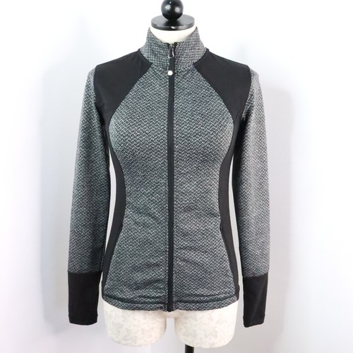 Betsey Johnson Performance leichte Sweatshirtjacke Damen XS grau Full Zip