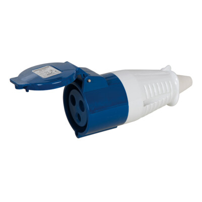 CEE Steckdose 32A 230 V 3-polig IP 44 Stecker Wandsteckdose Kupplung Wandstecker