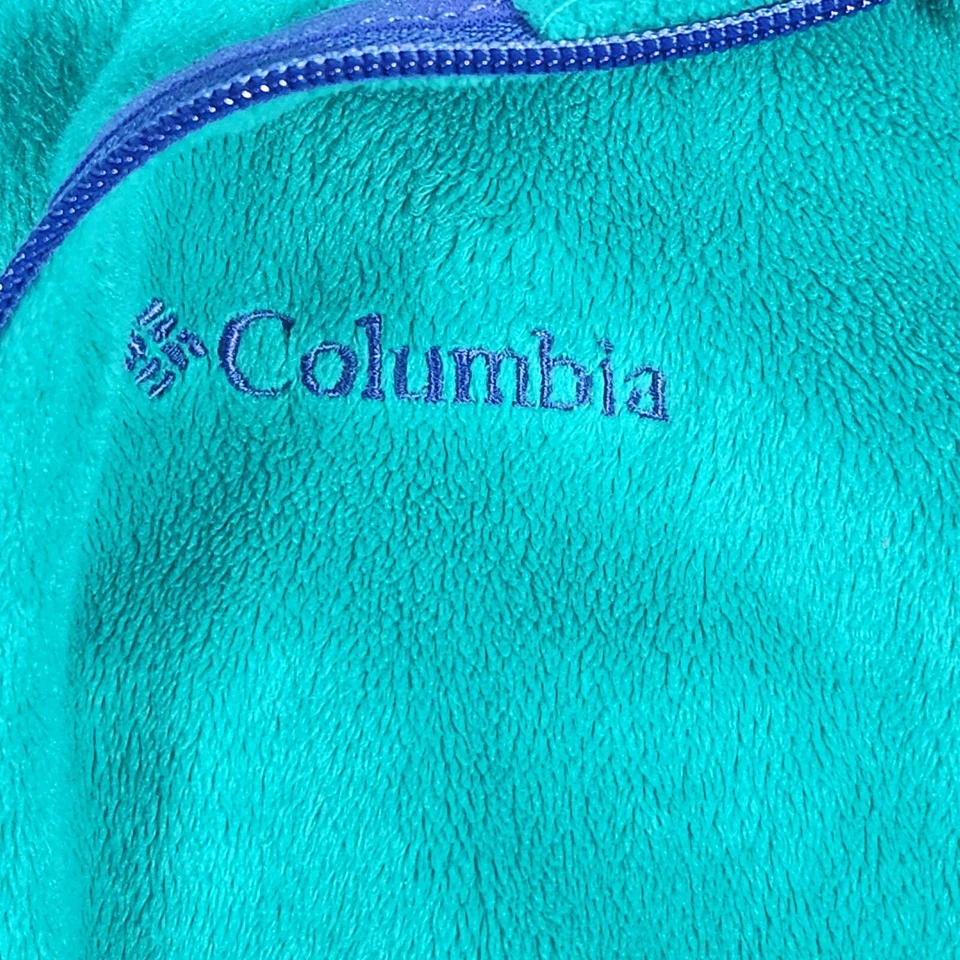 Chaqueta Columbia Sportswear Juvenil L Verde Azul Cremallera Completa Vellón Manga Larga Foto 4 de 4