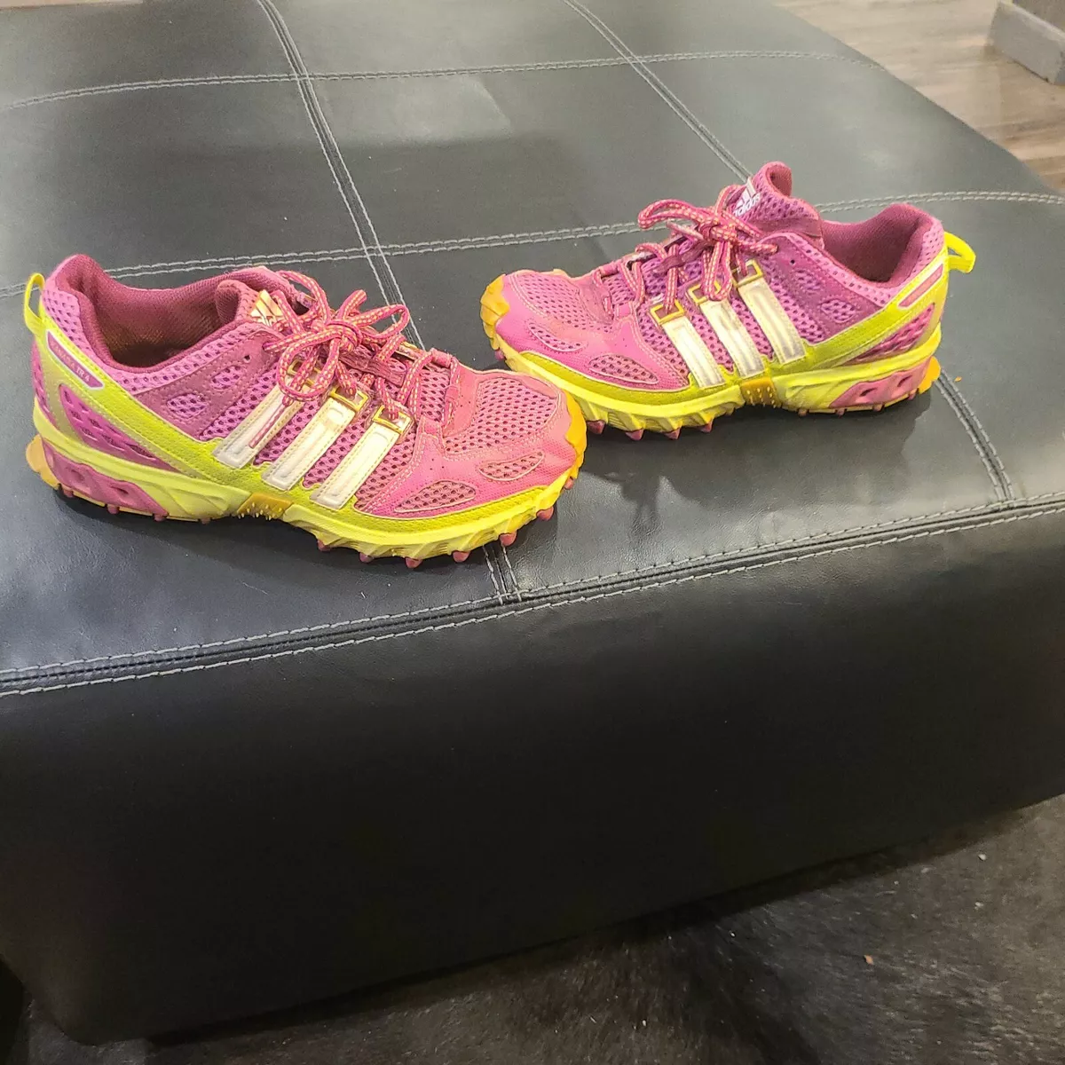 Adidas Kanadia TR 4 Womens pink and green Running Sneaker sz | eBay