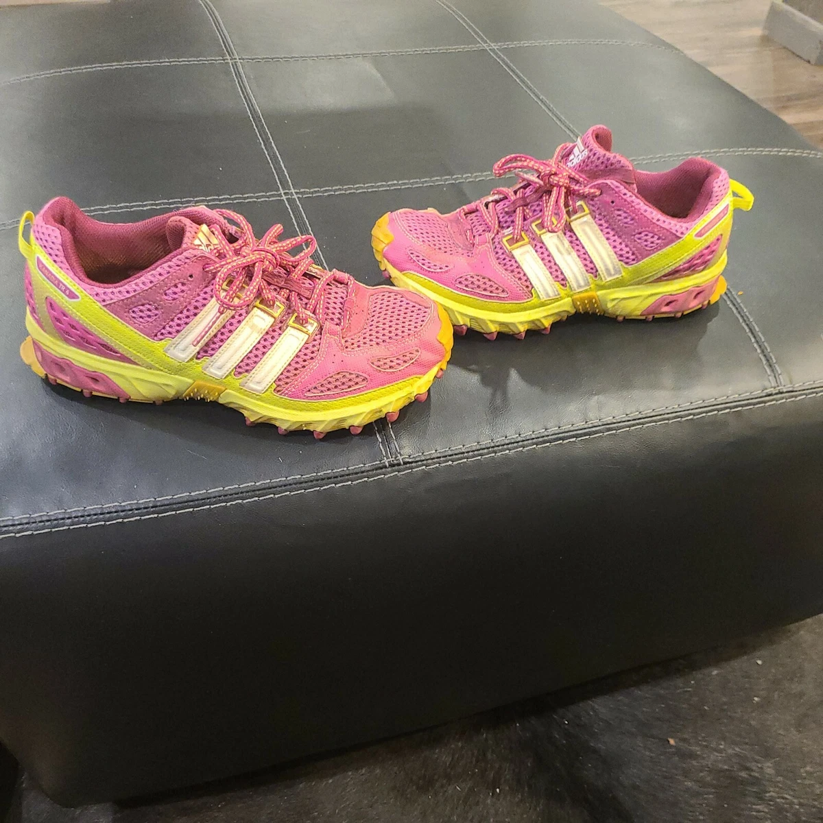 Adidas Kanadia TR 4 Womens pink and green Running Sneaker sz | eBay