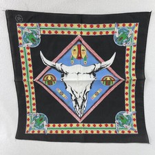 Vintage Shorthorn Cow Skull Native Bandanna