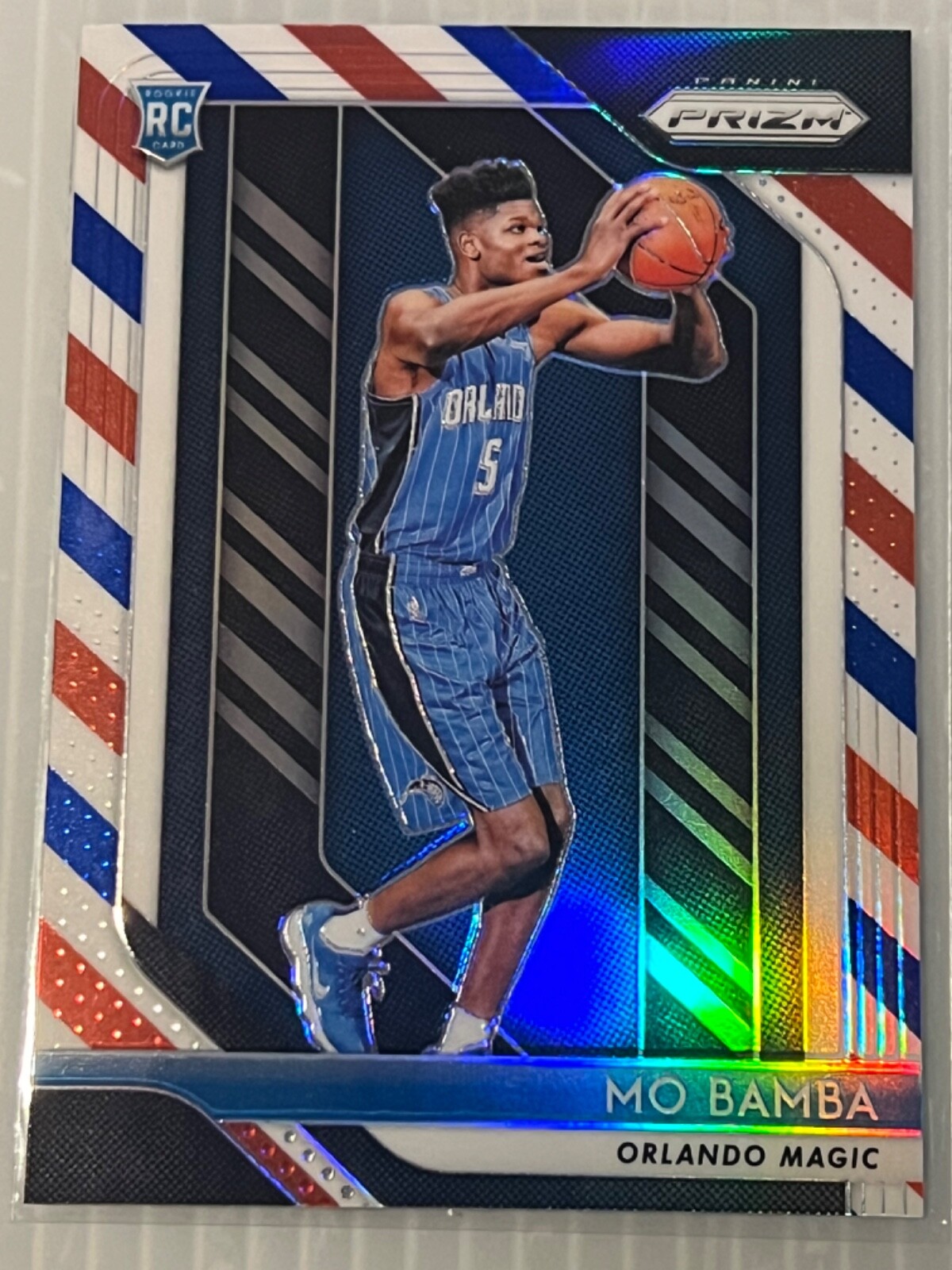2018-19 Panini Prizm Mo Bamba Red White Blue RC #99 Magic