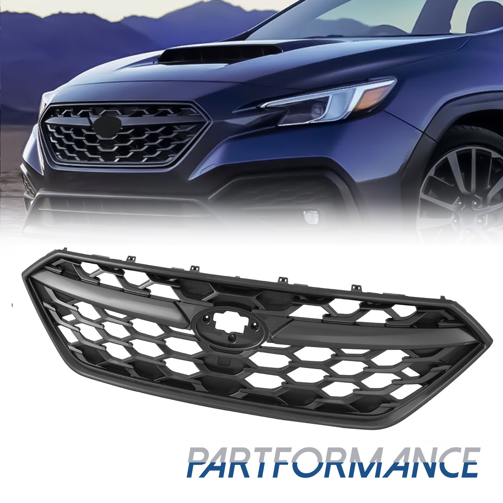 Fits 2022-2023 Subaru WRX 4-Door Front Grille Black 1PC 91121VC200