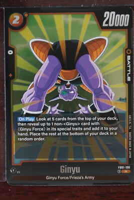 Dragon Ball Super Card Game - "Ginyu" Foil FB01-108 R | eBay Dragon Ball Super Card Game - "Ginyu" Foil FB01-108 R | eBay
