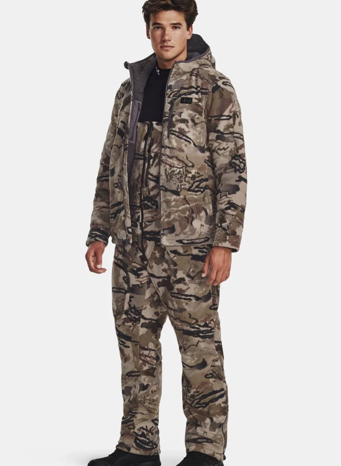 Under Armour Barren Rut Wind proof Hunting Camo Jacket And Bibs Set-M - Image 3 of 4