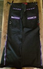 Tripp Pants Size 9 Zipper Eyelets Flare Purple Raver Goth Vintage