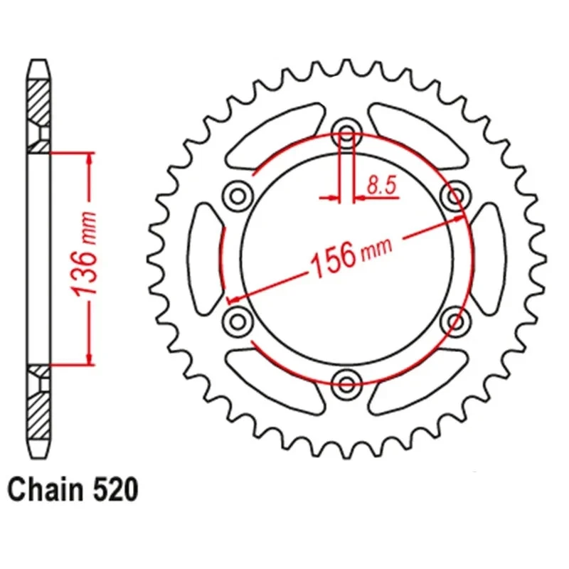 Piñón delantero trasero LOPOR 520 CNC 14T 46T para Suzuki RGV250 Grecia RGV 250 Foto 4 de 4