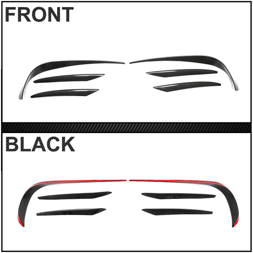6PCS REAL CARBON Front Bumper Splitter Canard Fins For Benz W213 E400 E43 17-19 - Bild 11 von 12