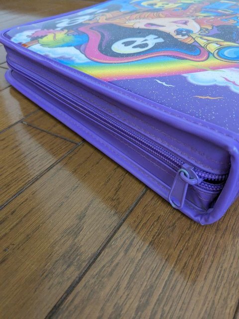 Lisa Frank Oversized Zipper Binder File 3 Ring Pirate Purple Lisa Frank Oversized Zipper Binder File 3 Ring Pirate Purple