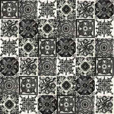 Patchwork Piastrelle Messicane Bianco E Nero 30 pezzi Parete Cucina Bagno - Idan