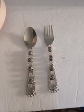 Little Princess Mud Pie Beaded Spoon  Fork Set