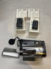 JVC GR-DA30U Digital Video Camera 34x Zoom w/ Slide Monitor 3 BATTERIES 2 CHARGE